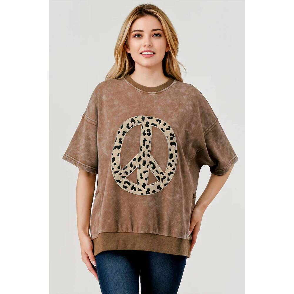 NEW PIXI + IVY oversized short sleeves top in peace